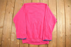 Vintage 1990s Pink Heart-Shaped Floral Wreath Crewneck Sweatshirt