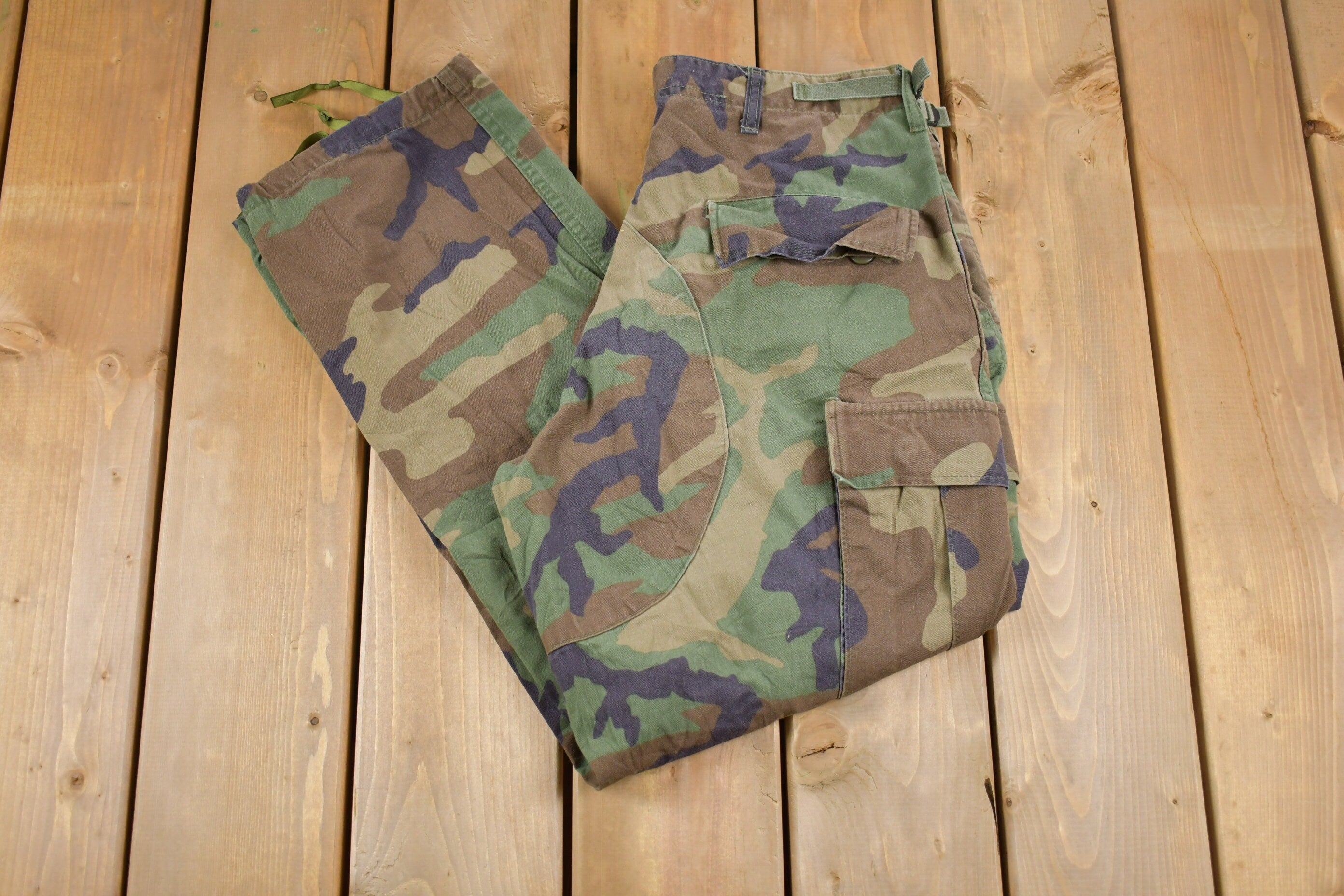 Vintage 1990s Army Camouflage Cargo Pants Size 32 x 28