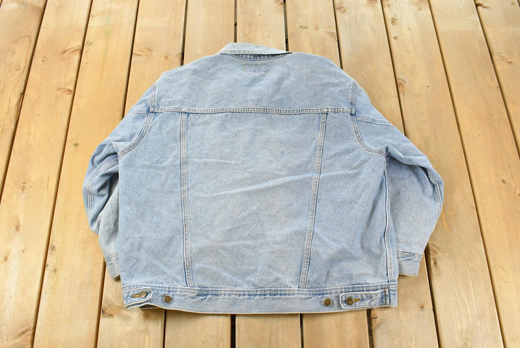 Vintage 1990s Wrangler Workwear Distressed Denim Trucker Jean Jacket Men's XL