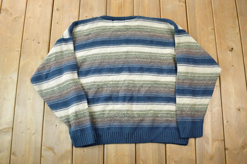 Vintage 1990s Honors Knit Crewneck Sweater / 90s Crewneck / Made In USA / Preppy