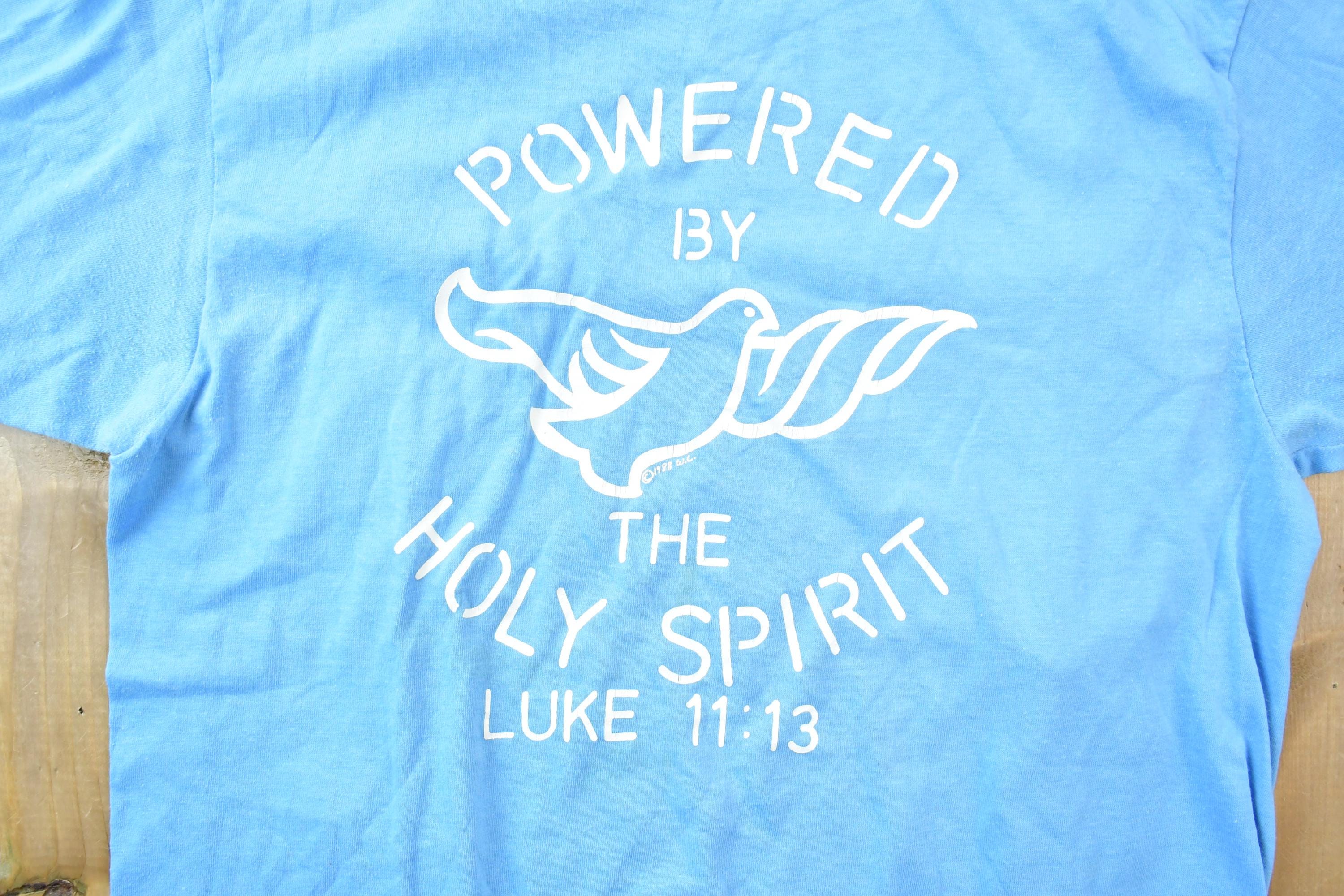Vintage 1988 Powered By The Holy Spirit Graphic T-Shirt