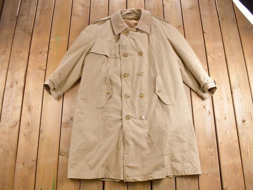 Vintage 1980s Charles Klein Full Length Trench Coat