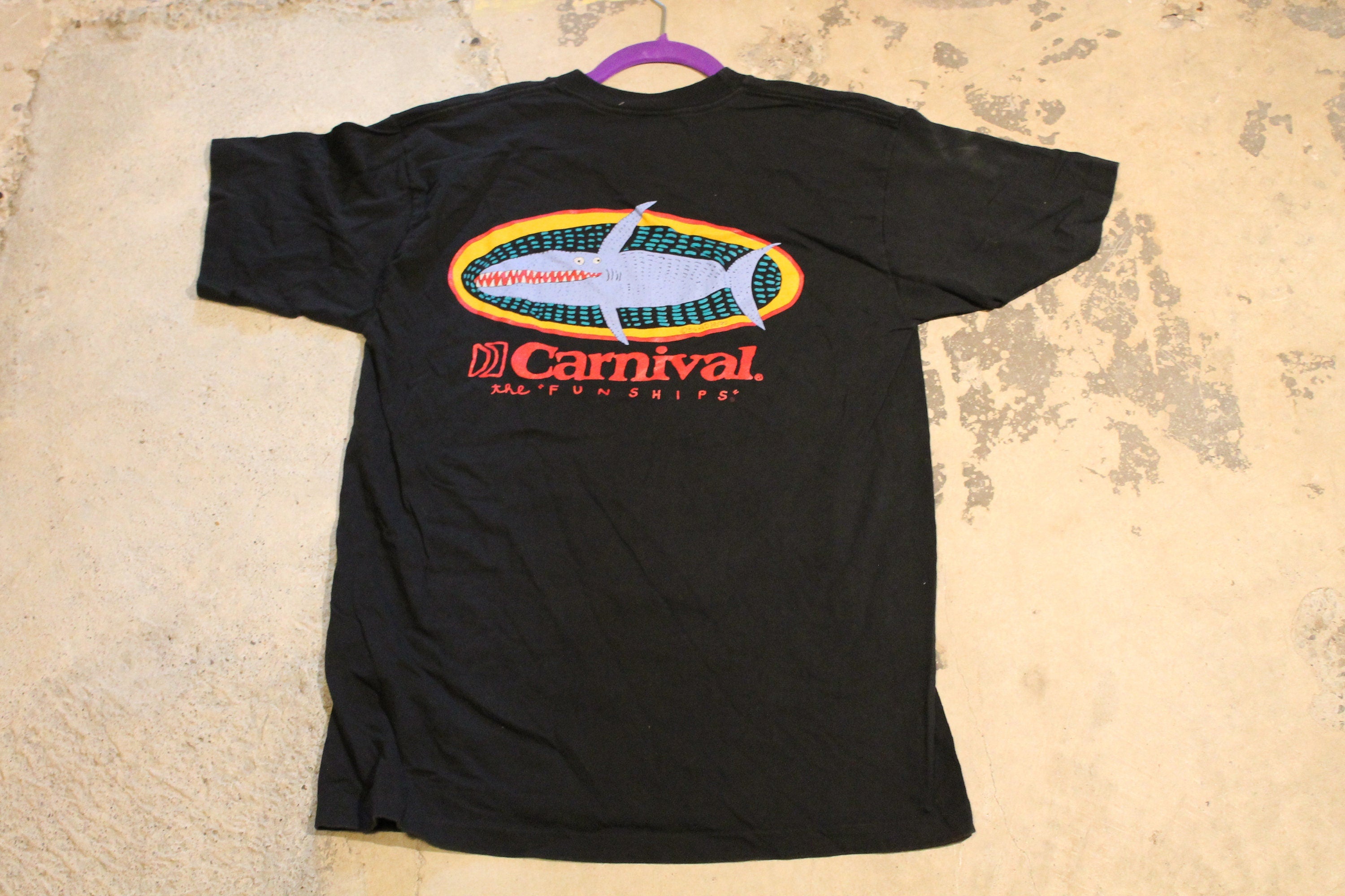 Vintage 1990s The Carnival Fun Ships Graphic T-Shirt
