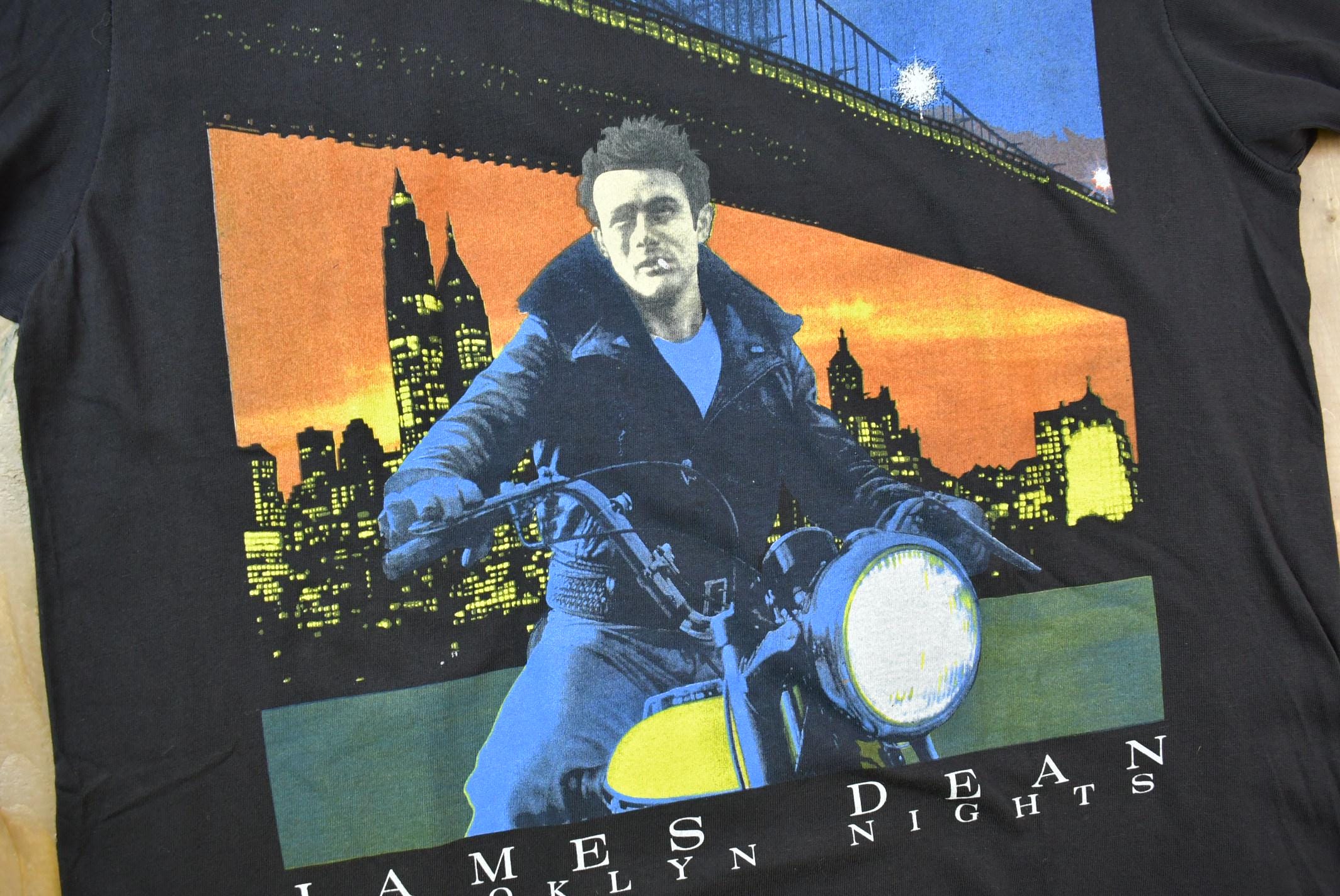 Vintage 1990s James Dean Brooklyn Nights Graphic T Shirt