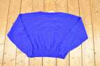 Vintage 1980s Blair Floral Knit Crewneck Sweater Women's XL