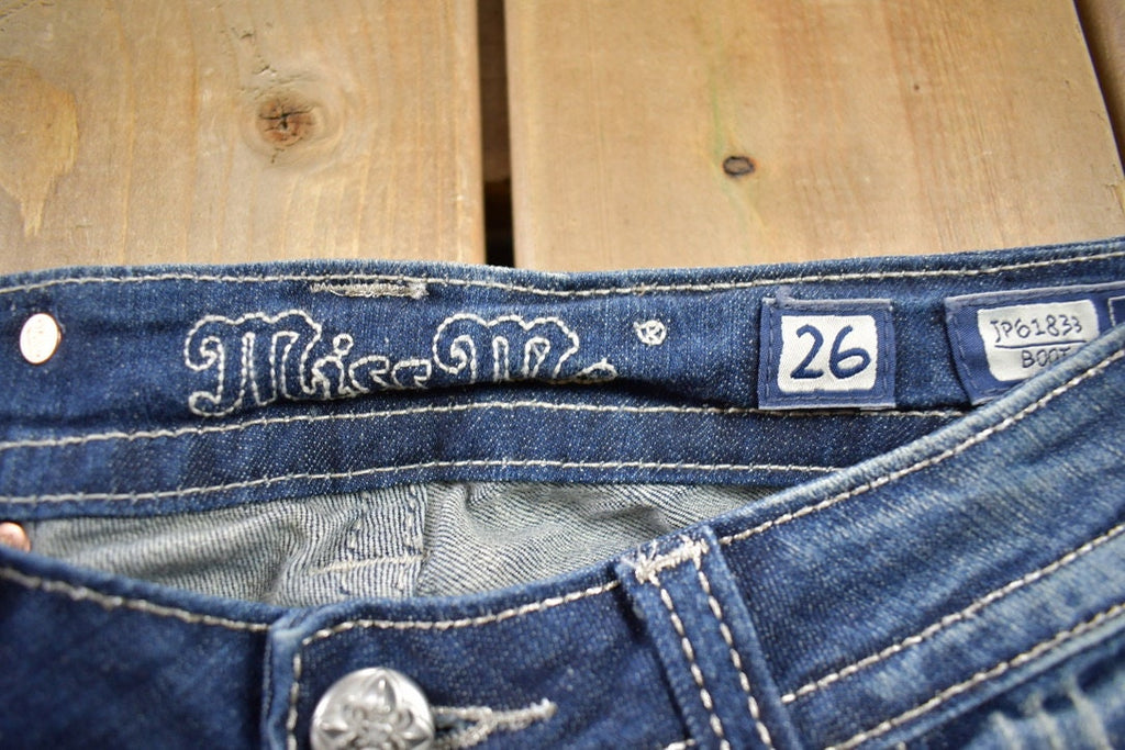 Vintage Y2K Miss Me Bedazzled Low Rise Jeans Size 26x31