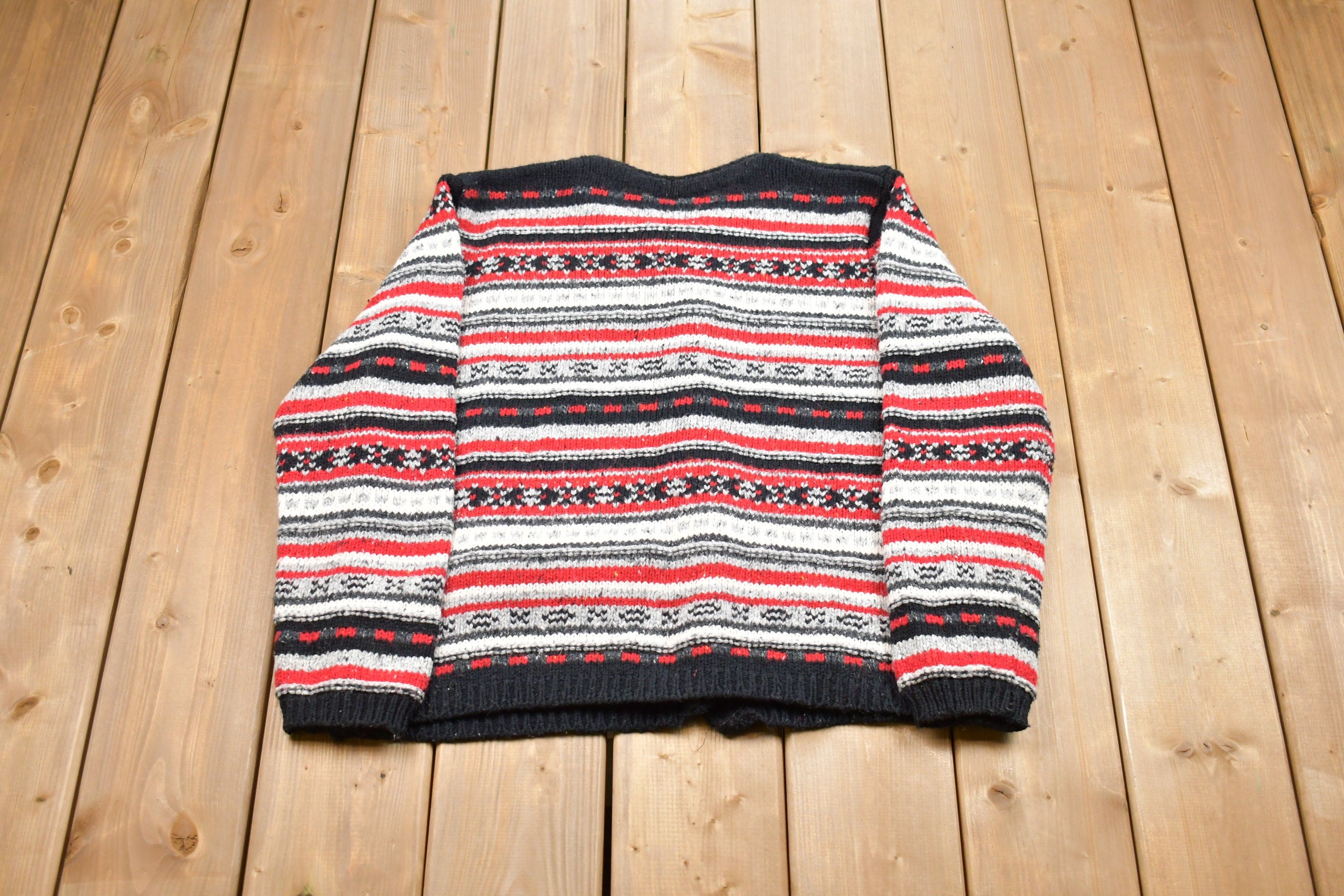 Vintage Craft & Barrow Knitted Button Up Sweater