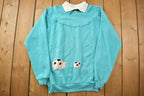 Vintage 1990s Cute Pig Crewneck Sweater
