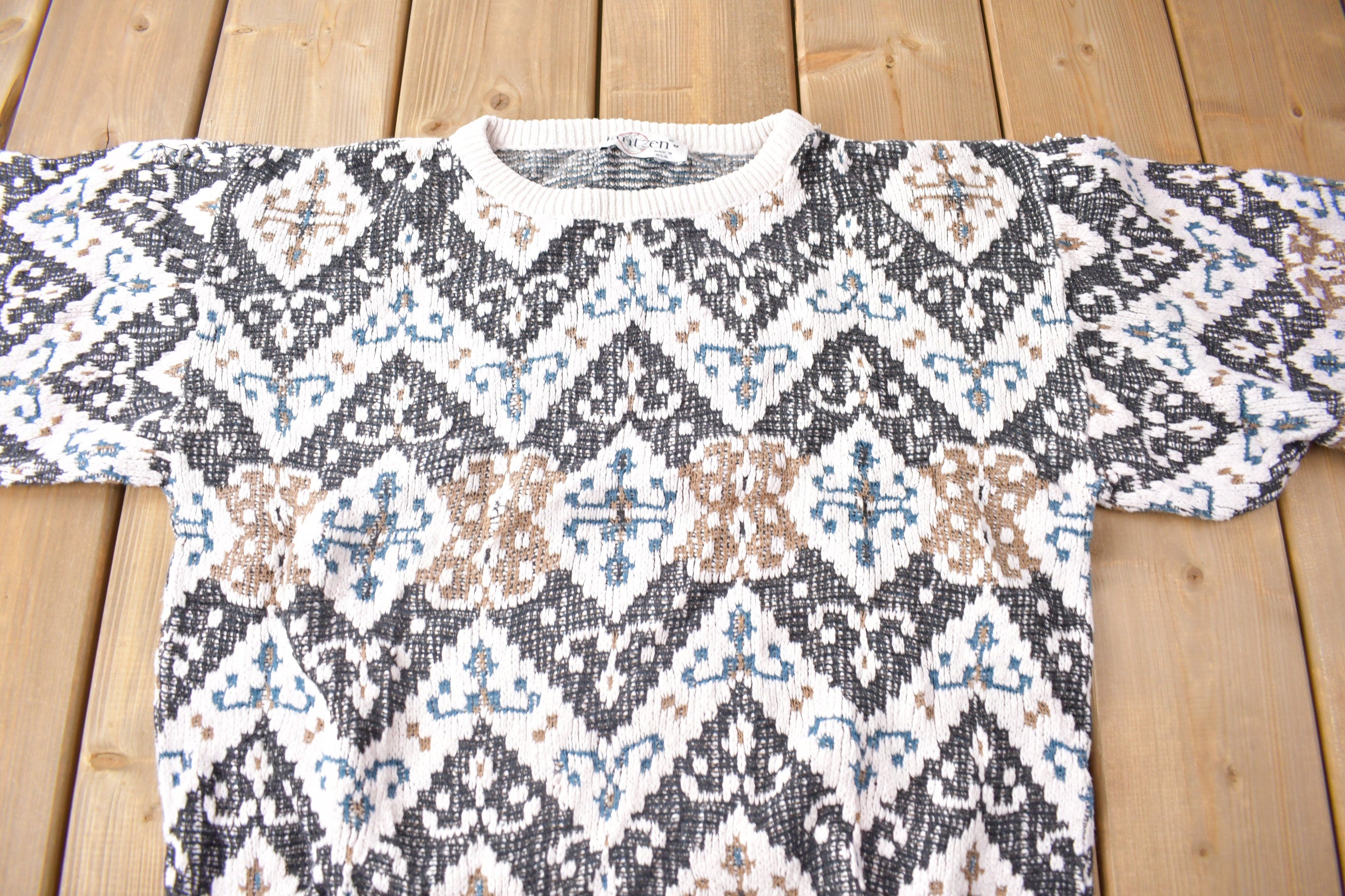 Vintage 1980s Jantzen Knit Crewneck Sweater
