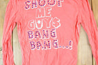 Women Vintage Vigoss Y2K Shoot Me Guys T-Shirt / Vigoss Grunge Skull Print / Contrast Stitch / Internet Famous Clothing / Over Dyed