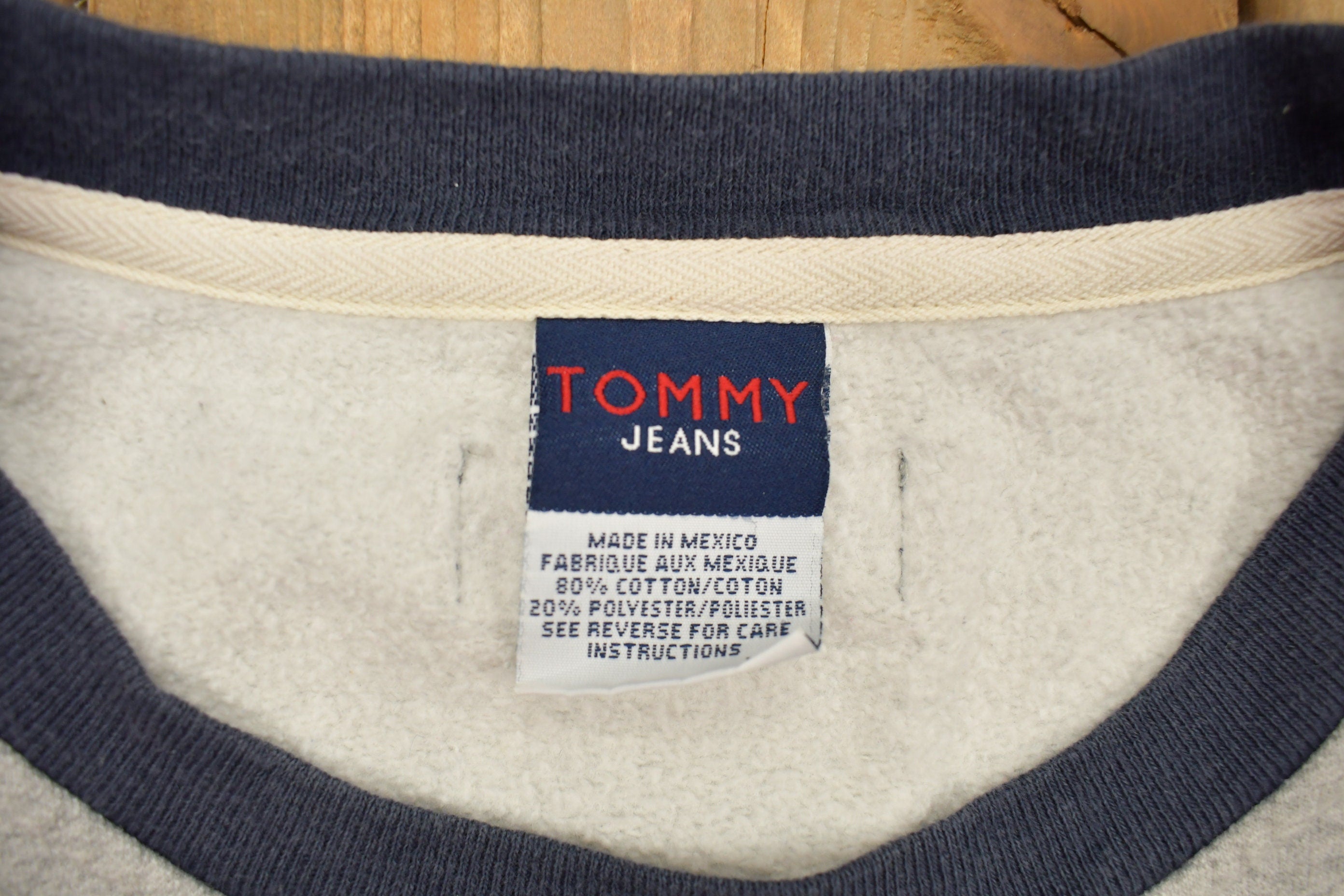 Vintage 1990s Grey Tommy Jeans Crewneck Sweatshirt