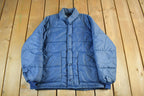Vintage 80s Blue Nylon Puffer Jacket - Men's Medium