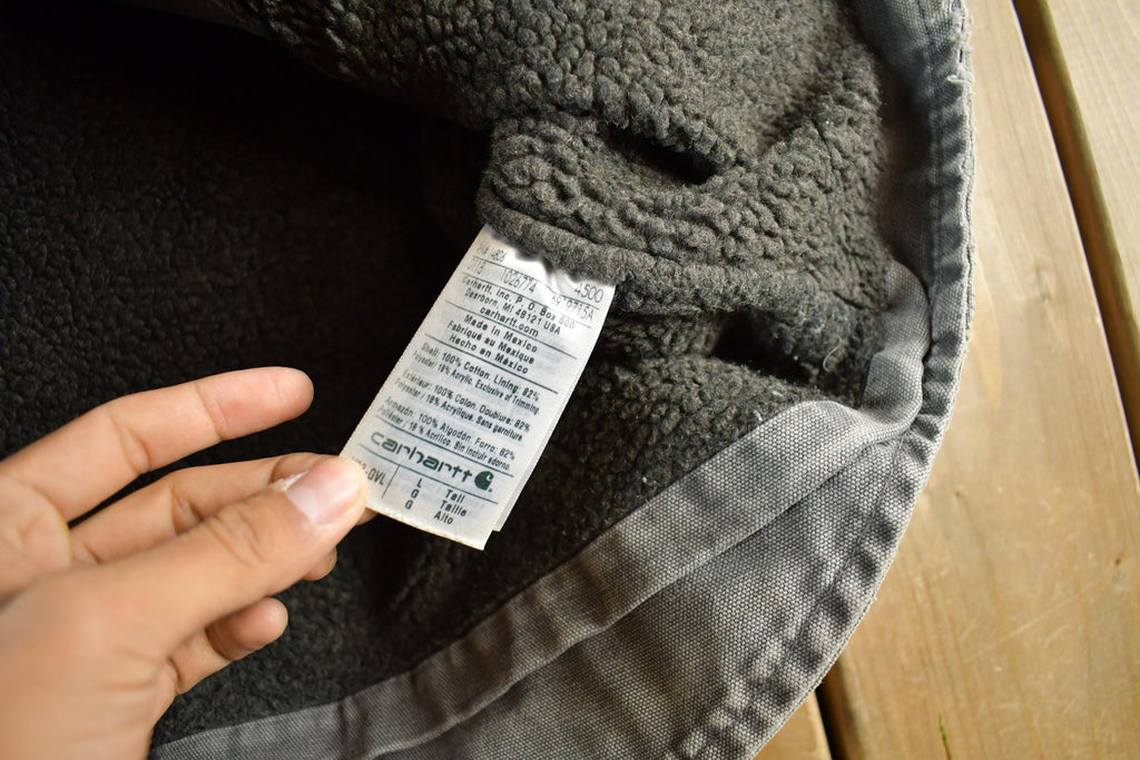 Vintage 2000s Carhartt Sun Faded Distressed Sherpa Lined Jacket Vest Mens Large