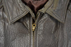 Vintage 1990s South Wind Leather Bomber Flight Jacket Men's XL