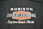 Vintage 1990s Robinson's Harley Davidson Daytona Beach Florida V-Neck T-Shirt