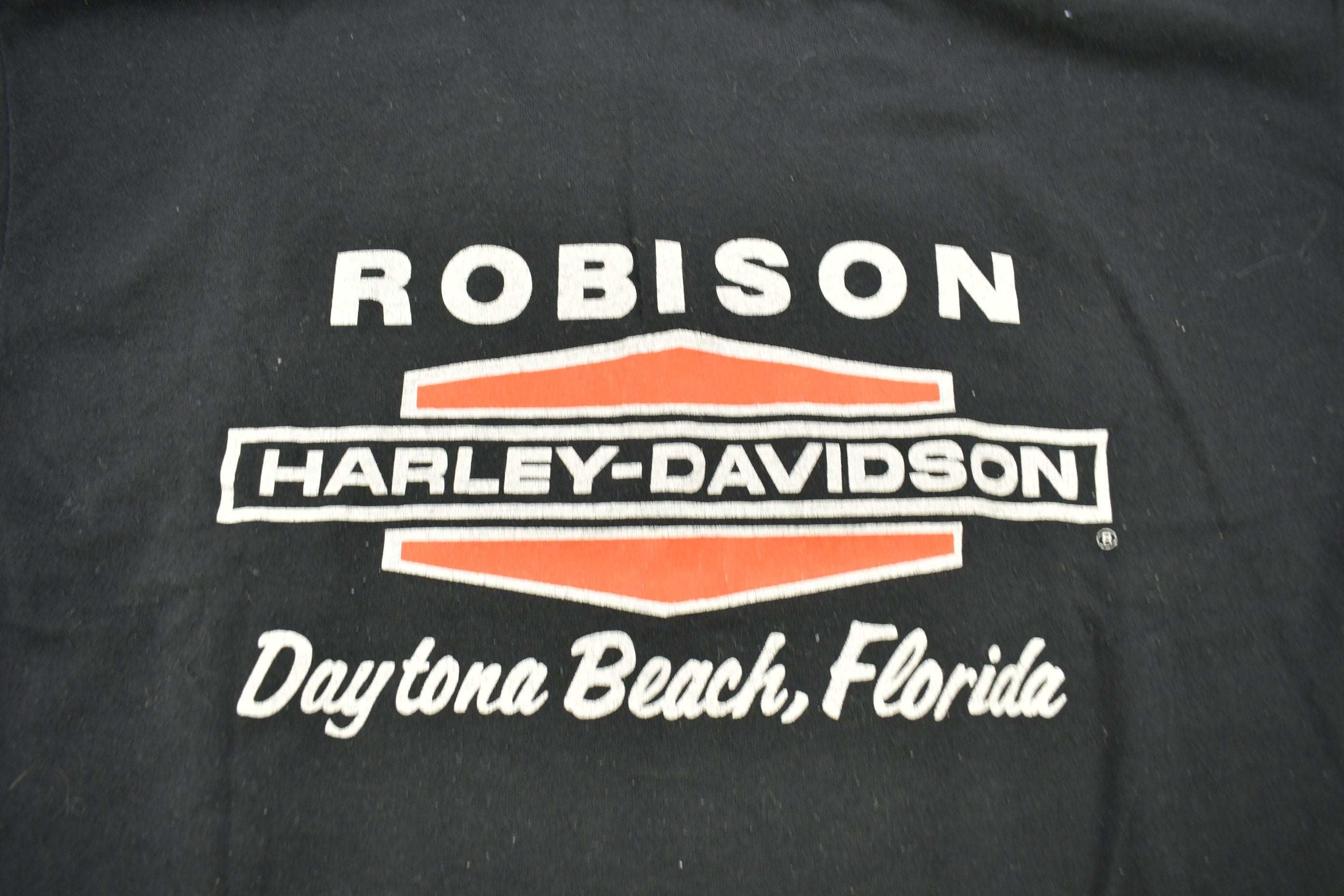 Vintage 1990s Robinson's Harley Davidson Daytona Beach Florida V-Neck T-Shirt