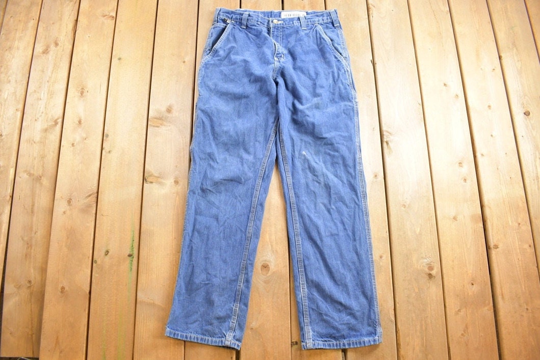 Vintage 1990s Carhartt Flame Resistant Mid Wash Relaxed Fit Jeans
