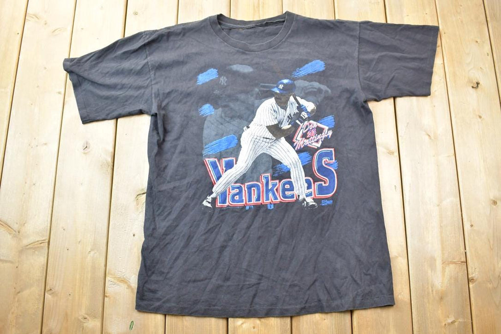 Vintage 1990s New York Yankees Don Mattingly 23 MLB Graphic T-Shirt