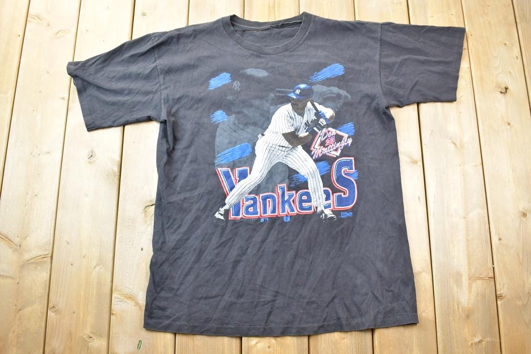 Vintage 1990s New York Yankees Don Mattingly 23 MLB Graphic T-Shirt