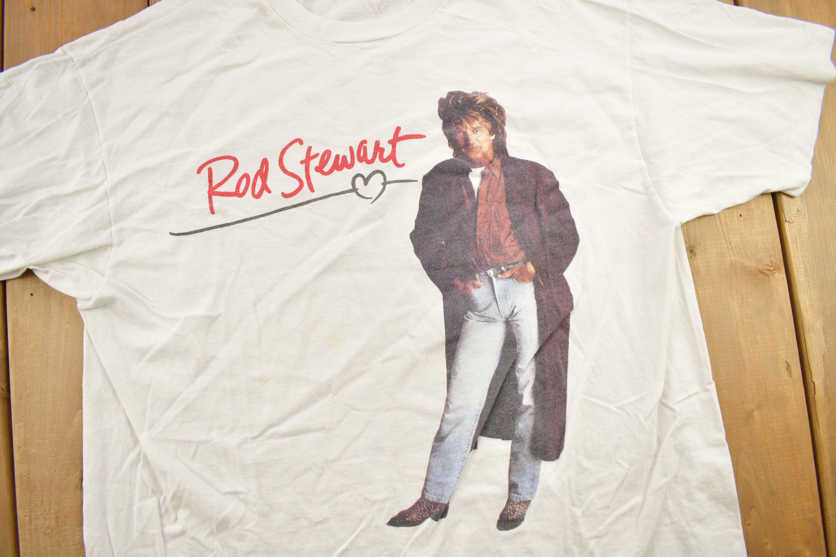 Vintage 1992 Rod Stewart Vagabond Heart Tour Band T-shirt