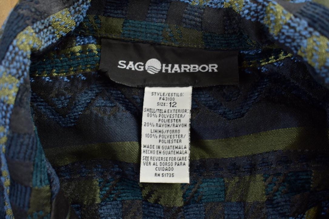 Vintage 1990s Sag Harbor All Over Print Blazer