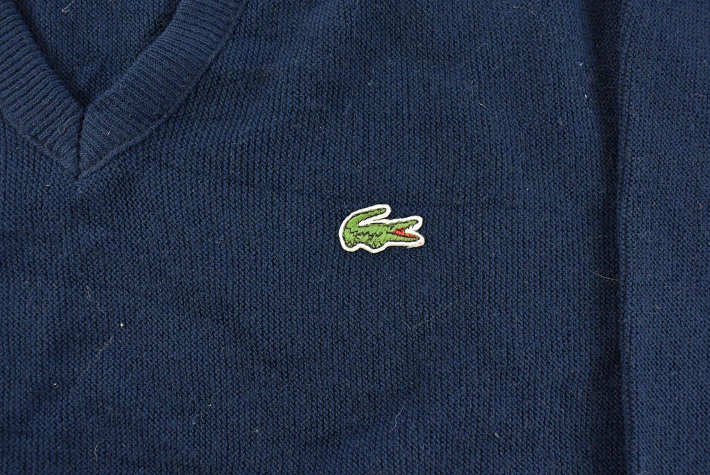 Vintage 1980s Izod Lacoste Knit V Neck Sweater Men's Medium