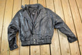 Vintage 1990s Wilson Thinsulate Motorcycle Leather Biker Jacket Made In USA