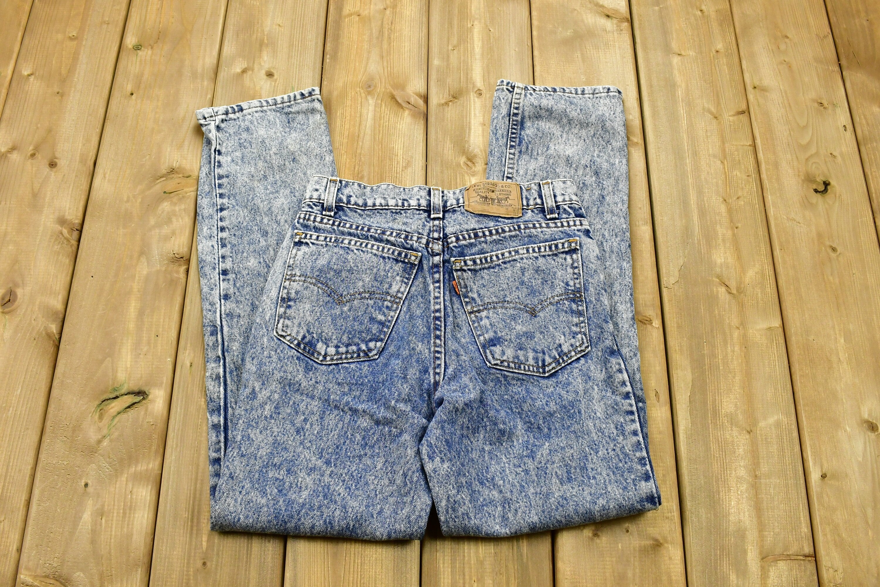 Vintage 1990s Levi's 550 Orange Tab Student Jeans Size 26 x 30