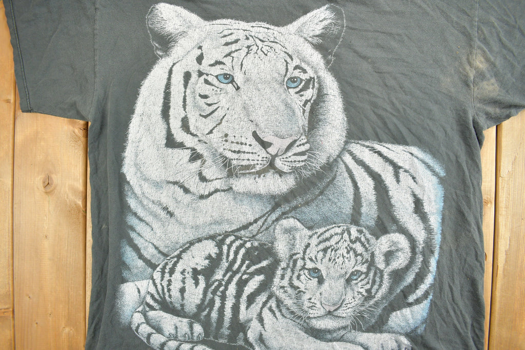 Vintage 1990s White Tigers Graphic T Shirt