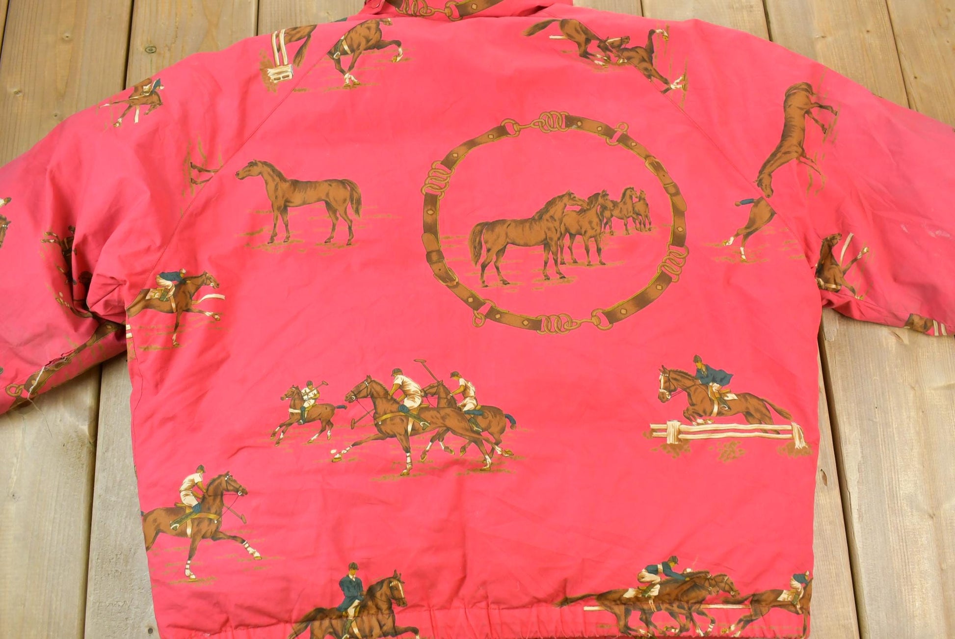 Vintage 1990s Ralph Lauren Large Equestrian Puffer Jacket