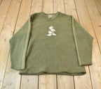 Vintage 1990s Disney Store Donald Duck Embroidered Fleece Sweater