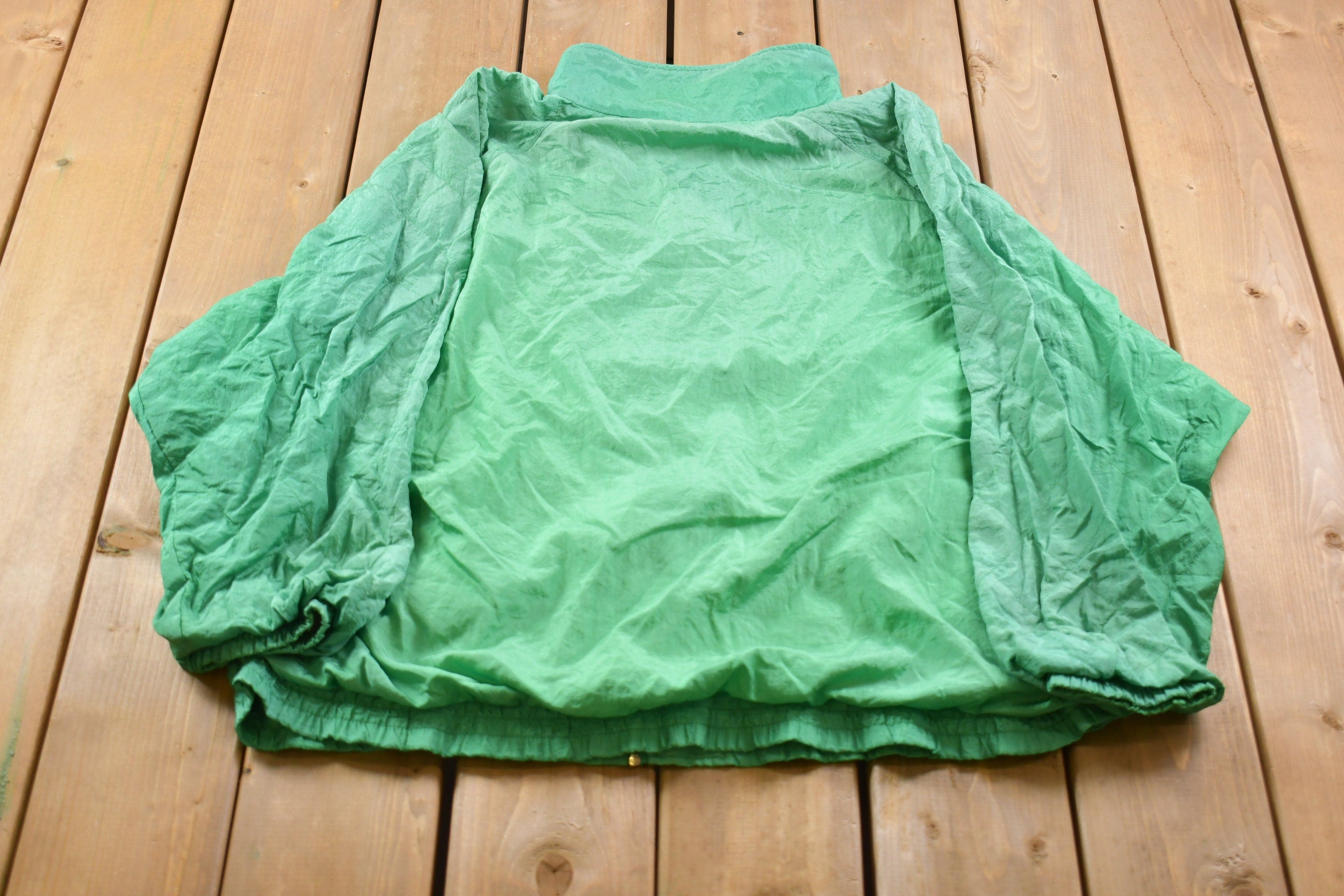 Vintage 1990s Laura Katherine Green Windbreaker & Track Pants Set