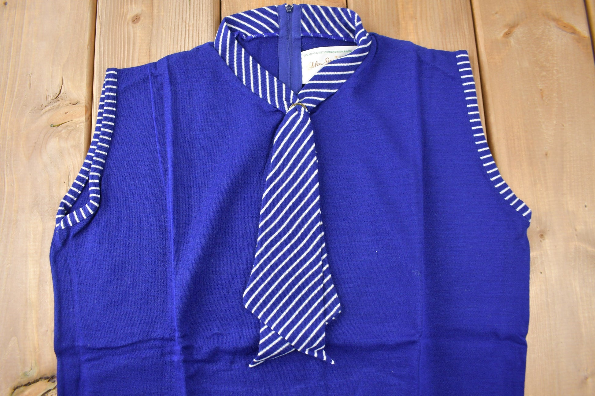 True Vintage 1960s Deadstock Helen Sue Sleeveless Blouse With Tie Made In Japan