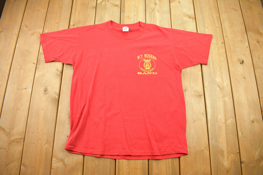 Vintage 1980s W.T. Rogers Middle School Band T-Shirt