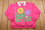 1990s Floral Collared Sweater