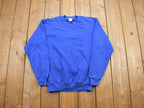 Vintage 1990s Blank 'Jerzees' Blue Crewneck Sweatshirt