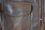 Vintage 1940s Bee Jay Leather Fringe Buckskin Riding Jacket Made In USA