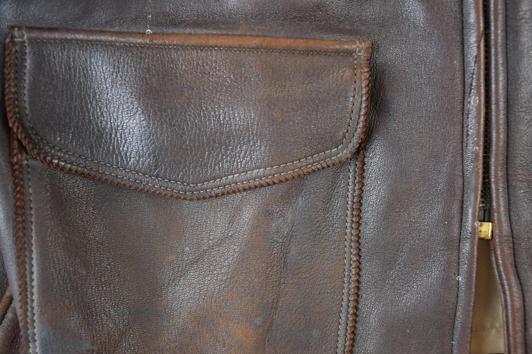 Vintage 1940s Bee Jay Leather Fringe Buckskin Riding Jacket Made In USA