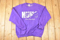 Vintage 1990s NUHS Musov Department Embroidered Collegiate Crewneck Sweatshirt Men's L