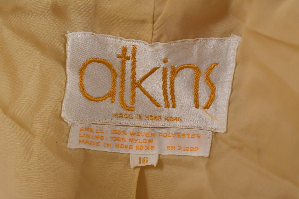 Vintage 1980s Atkins Trench Coat