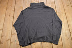 Vintage 1990s Robert Bruce Blank Black Turtleneck Sweatshirt