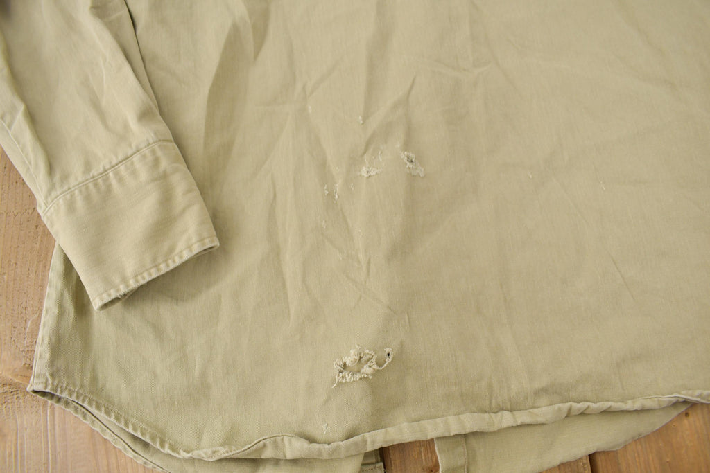 Vintage 1980s Carhartt Beige Snap Button Up Shirt