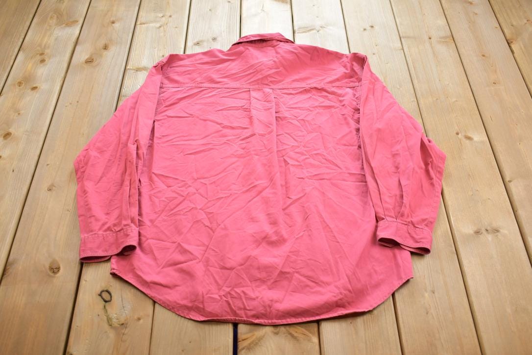 Vintage 1990s Eddie Bauer Solid Colored Button Up Shirt