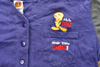 Vintage 2001 Tweety Bird Embroidered Button Up T-Shirt