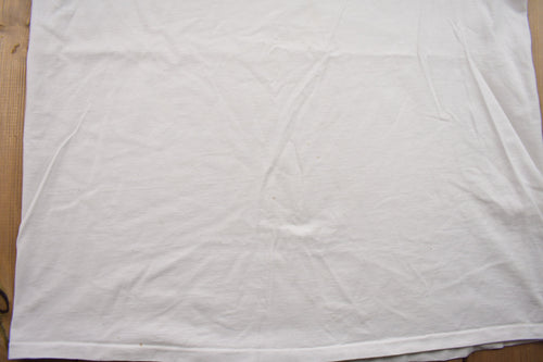 Vintage 1990s Fibres Blank Whiter T Shirt / Vintage T Shirt / Stained / Rare Vintage / Streetwear / Made in Canada