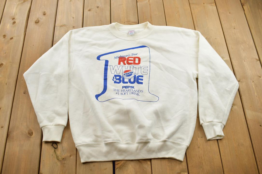 Vintage 1990s Pepsi Michigan USA Crewneck Sweatshirt