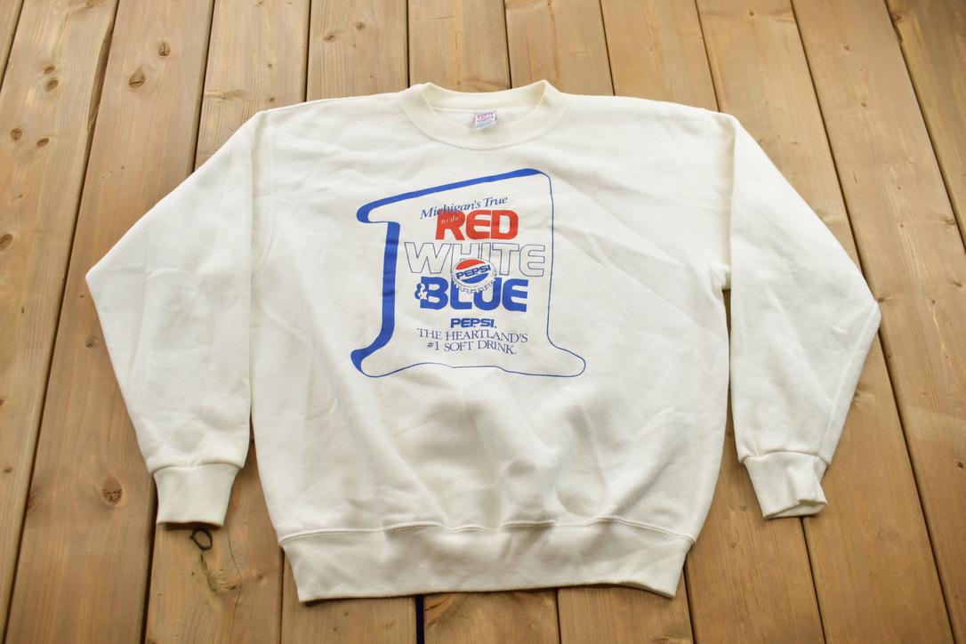 Vintage 1990s Pepsi Michigan USA Crewneck Sweatshirt