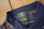 Vintage 1990s Club Room Quarter Button Plaid Collared Crewneck Sweatshirt Size M