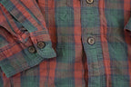 Vintage 1990s LL Bean Plaid Button Up Shirt Men's L / 90's Rugged Polo