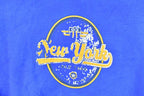 Vintage 1990s New York City Mets Blue Distressed Souvenir Heavyweight Crewneck Sweatshirt